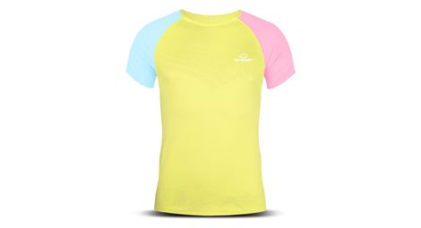 Maillot manches courtes bv sport aerial court jaune bleu rose