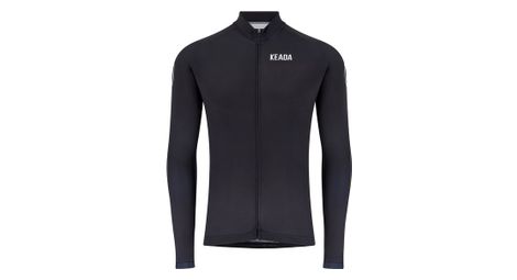 Maillot de cyclisme homme essentiel à manches longues - Noir