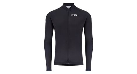 Maillot de cyclisme homme essentiel à manches longues - Noir