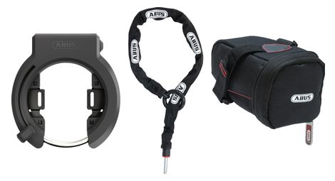 Antivol de cadre abus 6950m am nr xplus noir + chaîne abus ach 2.0 6ks/100 (100 cm) + sacoche de transport st 5950