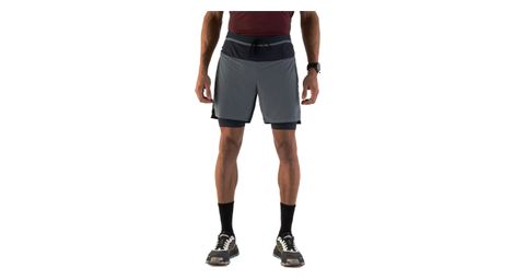 Pantaloncini da trail kiprun run ultra 900 grey 2 in 1