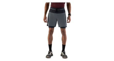 Short 2-en-1 trail kiprun run ultra 900 gris