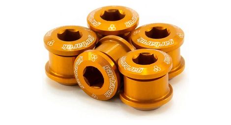 Jeu de 5 Vis de Plateau Garbaruk M8 x 0.75 Orange