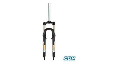 Fourche vtt 26 zxd noire 1 1 8 ahead set alu reglable deb 80 mm v brake disc fix std