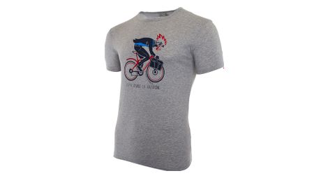 LeBram X Sport d'Epoque T T-Shirt mit kurzen Ärmeln Kopf im Lenker Grau