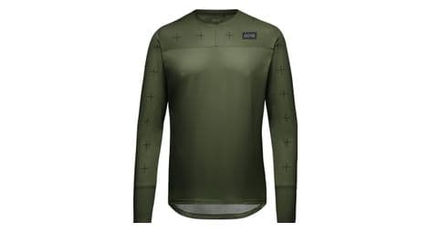 Maglia gore wear trailkpr daily a maniche lunghe verde