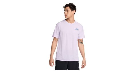 Camiseta de manga corta nike trail solar chase malva para hombre