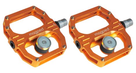 Paire de pedales magnetiques magped sport 2 150n orange