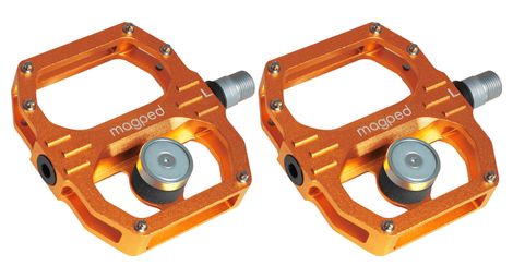 Par de pedales magnéticos magped sport 2 150n naranja