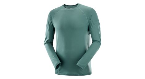 Camiseta de manga larga salomon cross run verde