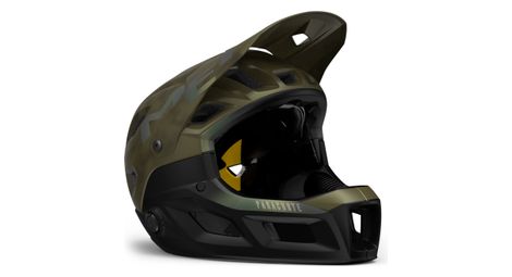 Casque avec mentonniere amovible met parachute mcr mips vert mat