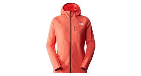 Forro polar con capucha para mujer the north face summit futurefleece full zip naranja