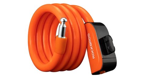 Antivol de vélo rockbros enroulable en acier - orange