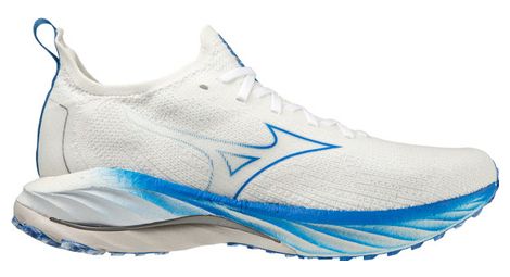 Chaussures de running mizuno wave neo wind blanc bleu