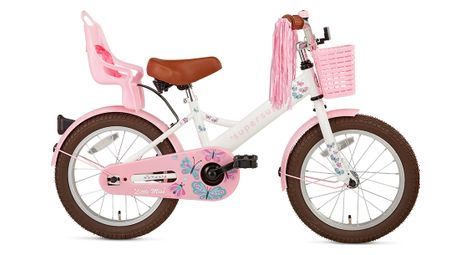 Velo enfant supersuper little miss 16 pouces blanc