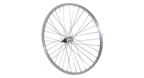 Roue vtt 26 arriere alu moy alu axe plein roue libre