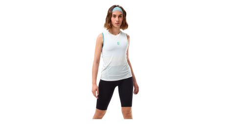 Camiseta sin mangas Compressport Trail Racing blanca para mujer