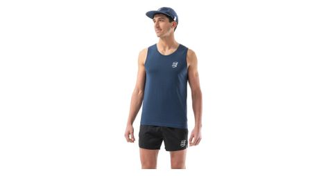 Camiseta de tirantes para hombre compressport performance singlet azul