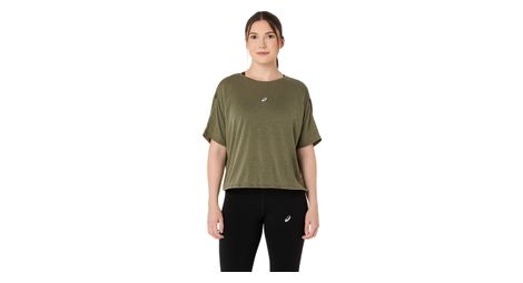 asics nagino run adjustable khaki women s running t shirt