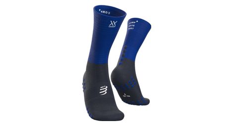 Calcetines de compresión compressport mid compression azules