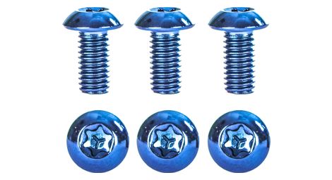 Kit de 6 vis de disque neatt inox m5x10mm bleu