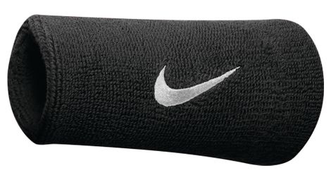 Muñequeras nike swoosh negras (par)