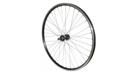 Roue vtt 26  p2r disc 6trous arriere alu noire double paroi moy 36rayons alu disque roue libre 8-7-6v.