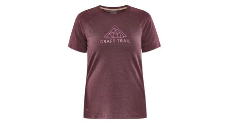 T-shirt manches courtes craft adv trail wool rouge femme