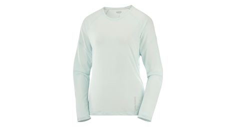 Camiseta técnica de manga larga para mujer salomon cross run azul claro