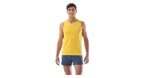 Camiseta de tirantes compressport performance singlet amarillo hombre