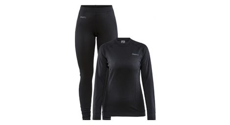 Ensemble craft core dry baselayer set noir femme