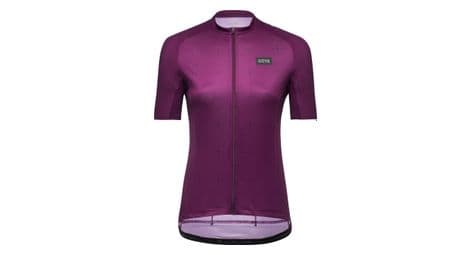 Maillot de manga corta gore wear mujer morado/negro