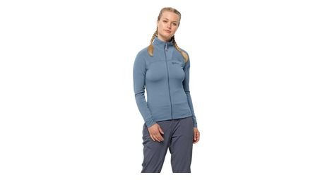 Veste polaire femme jack wolfskin prelight fz bleu