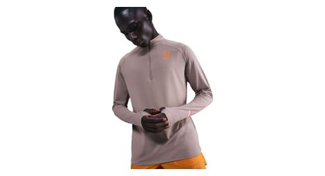 men s nike stride eliud kipchoge beige 1 2 zip top