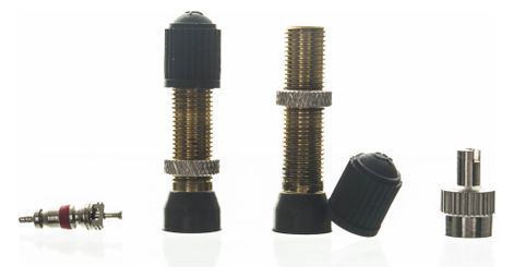No flats joe s paire de valves tubeless schrader 36 mm auto