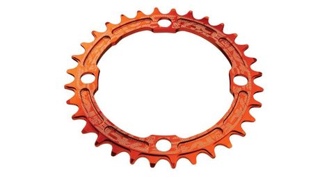 Race face narrow wide single chainring 104mm bcd (threaded holes) orange