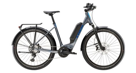 Velo de ville electrique trek allant 6 lowstep shimano deore 10v 725 wh 650b gris bleu 2023