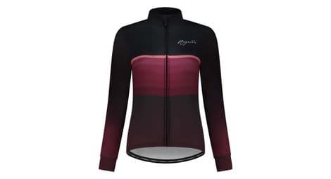 Maillot manches longues velo rogelli impress ii - femme - burgundy/coral