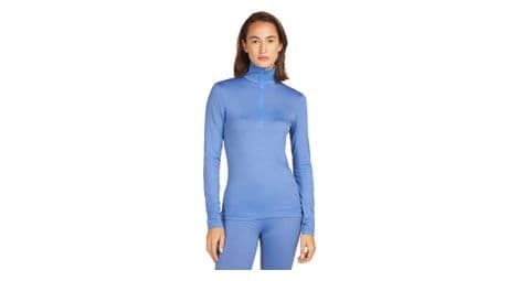 Baselayer femme icebreaker 1/2 zip merino 200 oasis bleu