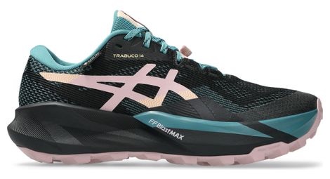 Zapatillas Trail Asics Trabuco 14 GTX Negro/Azul/Rosa Mujer