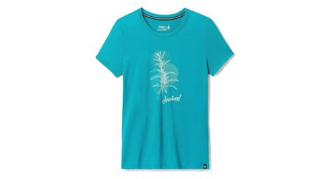 T shirt manches courtes femme smartwool sagepntgrphtsl bleu