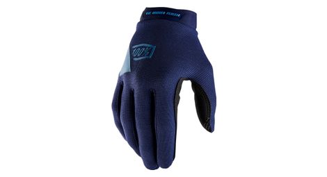 Gants longs 100 ridecamp femme bleu