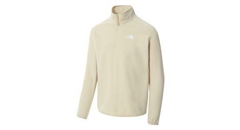 Vellón the north face 100 glacier 1/4 zip hombre beige