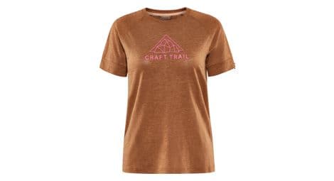 Craft adv trail wool women's short sleeve t-shirt brown
