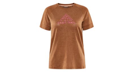 t shirt manches courtes craft adv trail wool femme marron