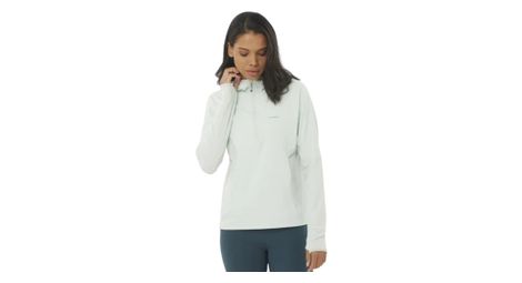 Chaqueta con capucha salomon sense aero hybrid mujer 1/2 cremallera azul