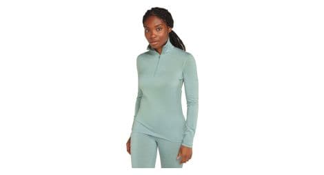 Baselayer femme icebreaker 1/2 zip merino 200 oasis vert