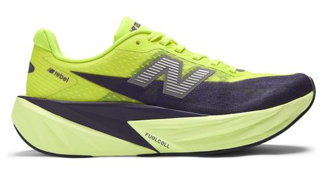 Zapatillas de running New Balance FuelCell Rebel v5 amarillas/azules para mujer