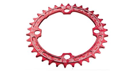 Race face narrow wide single chainring 104mm bcd (threaded holes) red