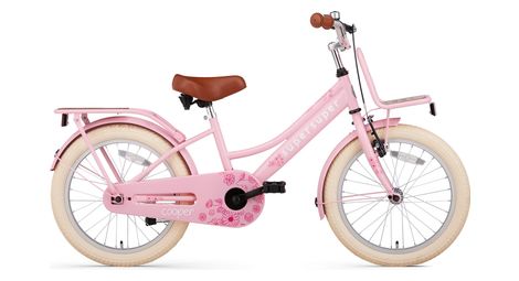 Velo enfant supersuper cooper bamboo 18 pouces rose